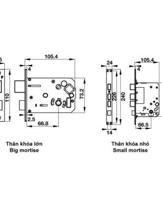 kích thước của khóa điện tử Hafele EL7500-TC 912.05.716