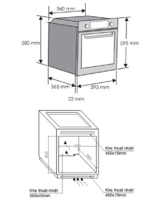 Kích thước Lò nướng Rosieres RFN3151PN/E