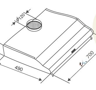 Kích thước Máy hút mùi Canzy CZ 2070I