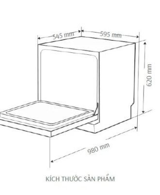 Kích thước Máy rửa bát Canzy CZ DE8B05EU