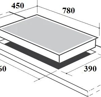 Kích thước Bếp từ hồng ngoại Canzy CZ ML86GB