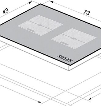 Kích thước Bếp từ đôi Spelier SPE IC 1188 EG