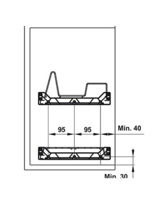 Bộ rổ bát đĩa Hafele Presto 544.40.013 800mm