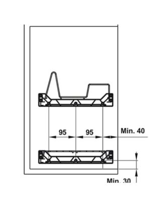 Bộ rổ bát đĩa Hafele Presto 544.40.014 900mm