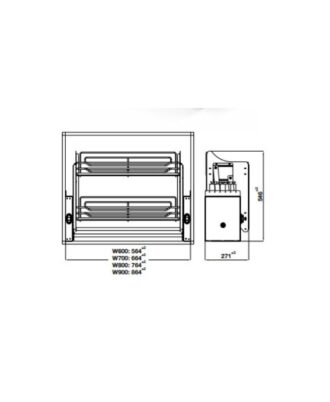 Bộ rổ nâng hạ Hafele Oria 504.76.704 600mm