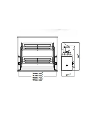 Bộ rổ nâng hạ Hafele Oria 504.76.705 700mm