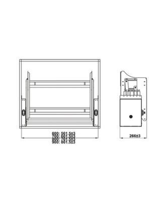 Bộ rổ nâng hạ Hafele Orio 504.76.815 700mm