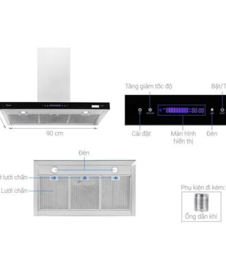 Cấu tạo máy hút mùi áp tường tuần hoàn Pramie TT32-900