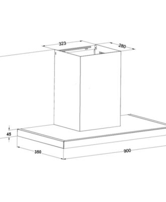 kích thước máy hút mùi áp tường Eurosun EH-90AF79