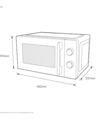 Kích thước lò vi sóng Electrolux EMG23K22B