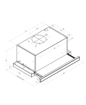 Thiết kế của máy hút mùi âm tủ Fagor 3AF3-942X