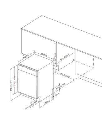 Thiết kế của máy rửa chén âm tủ Fagor 3LVF-63IT