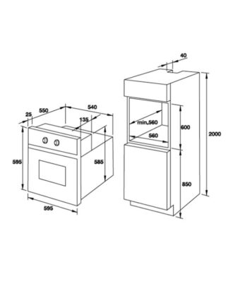 Thiết kế lắp đặt của lò nướng hấp kết hợp Fagor Q-Class 8H-895TFTNA