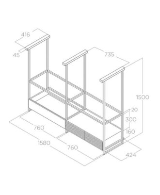 Kích thước máy hút mùi áp tường Elica PRF0167007