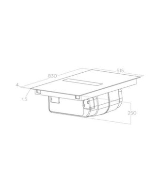 Thiết kế của bếp từ kết hợp máy hút mùi Elica NIKOLATESLA FIT XL BL/A/83 PRF0179476