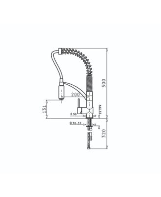 Thiết kế của vòi rửa chén Elica Cresento Chrome 095011001